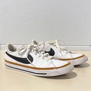 Nike Kids Sneakers White and Black with Gold Accents